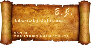 Baborszky Julianna névjegykártya